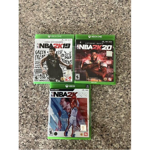 Xbox Other - 3 Basketball Games NBA 2K19, 2K20, 2K22 Microsoft Xbox One Sports